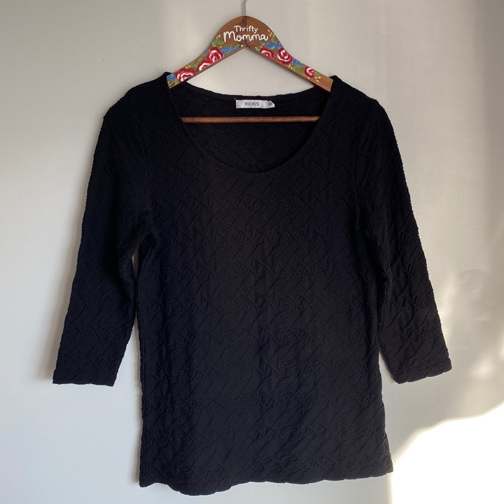 Ricki’s  tshirt/top black medium 3/4 length sleeve.